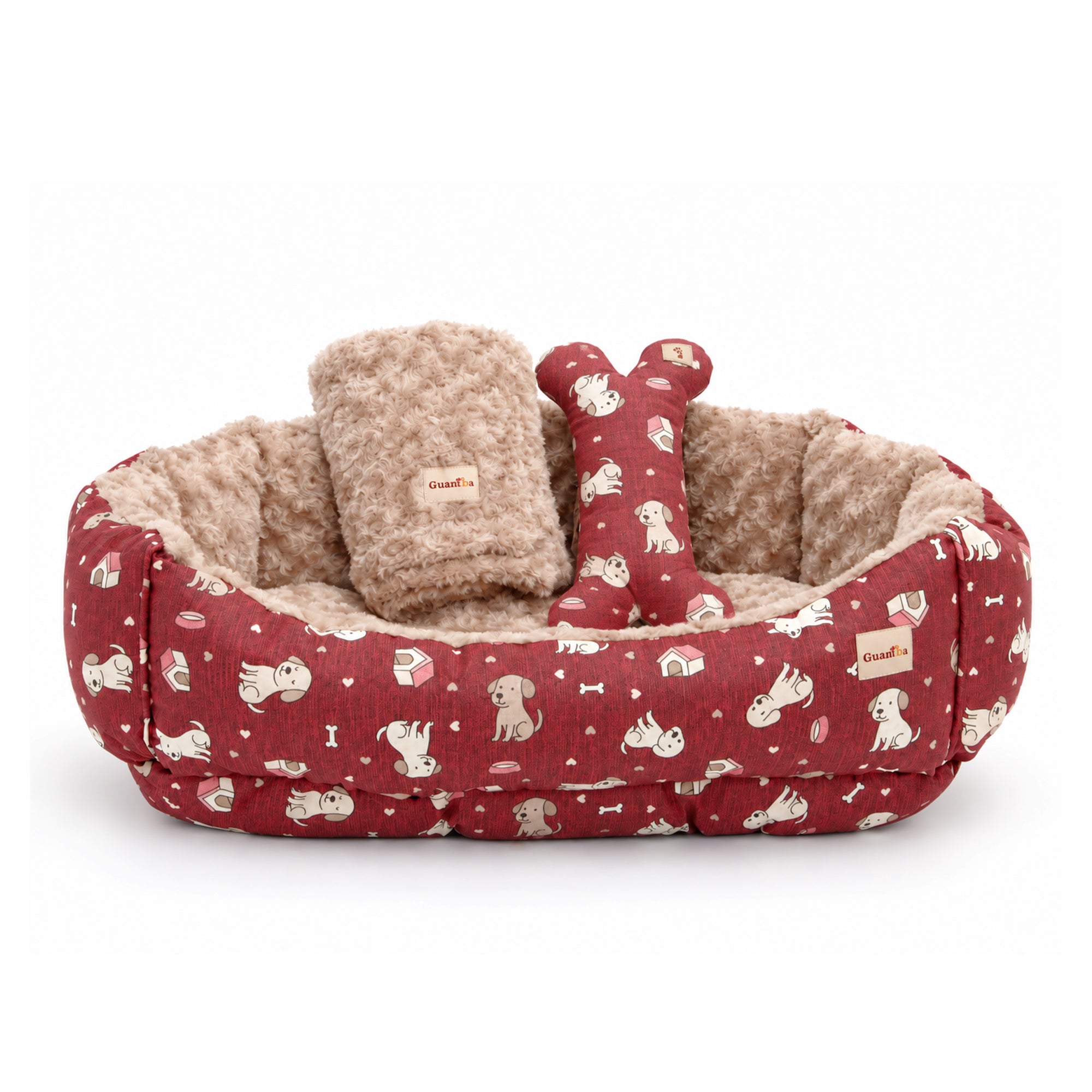 Camas estampadas en combo para mascota