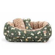 Camas estampadas en combo para mascota