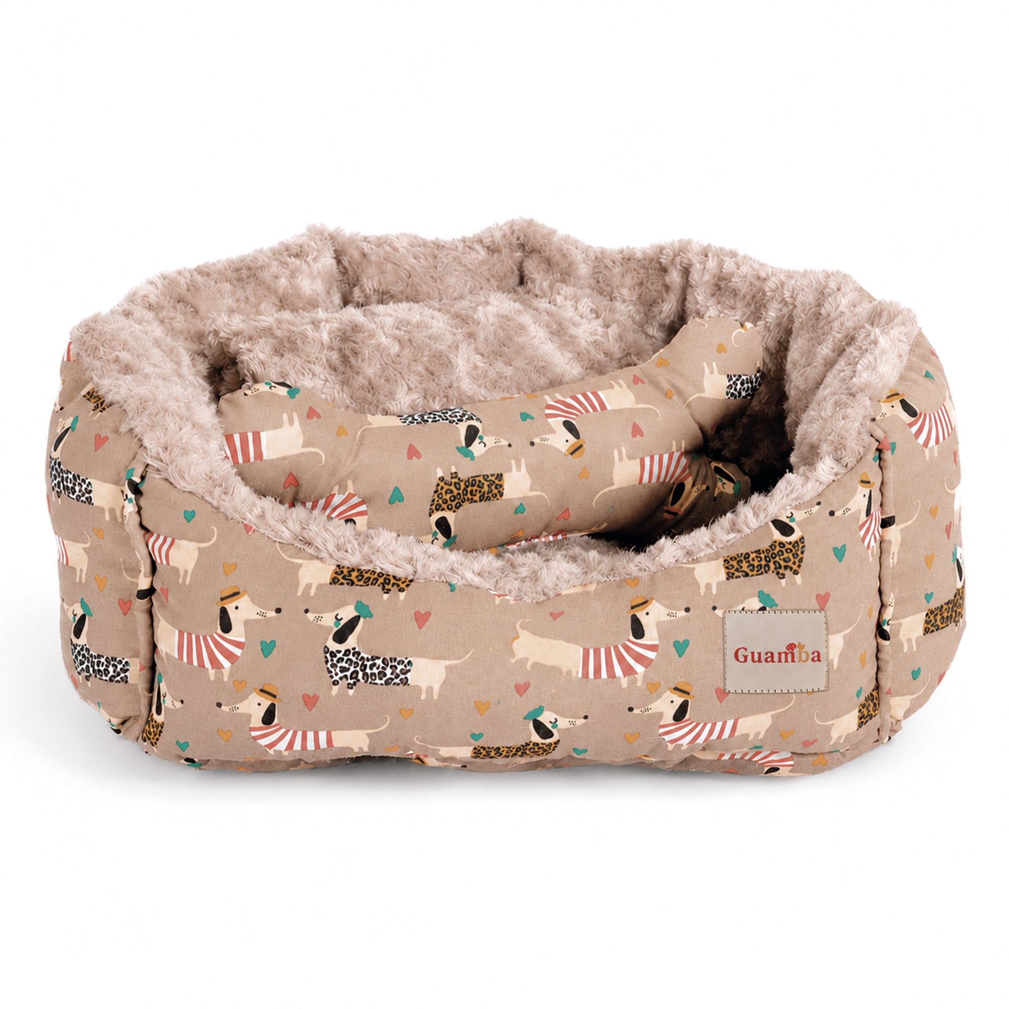 Camas estampadas en combo para mascota