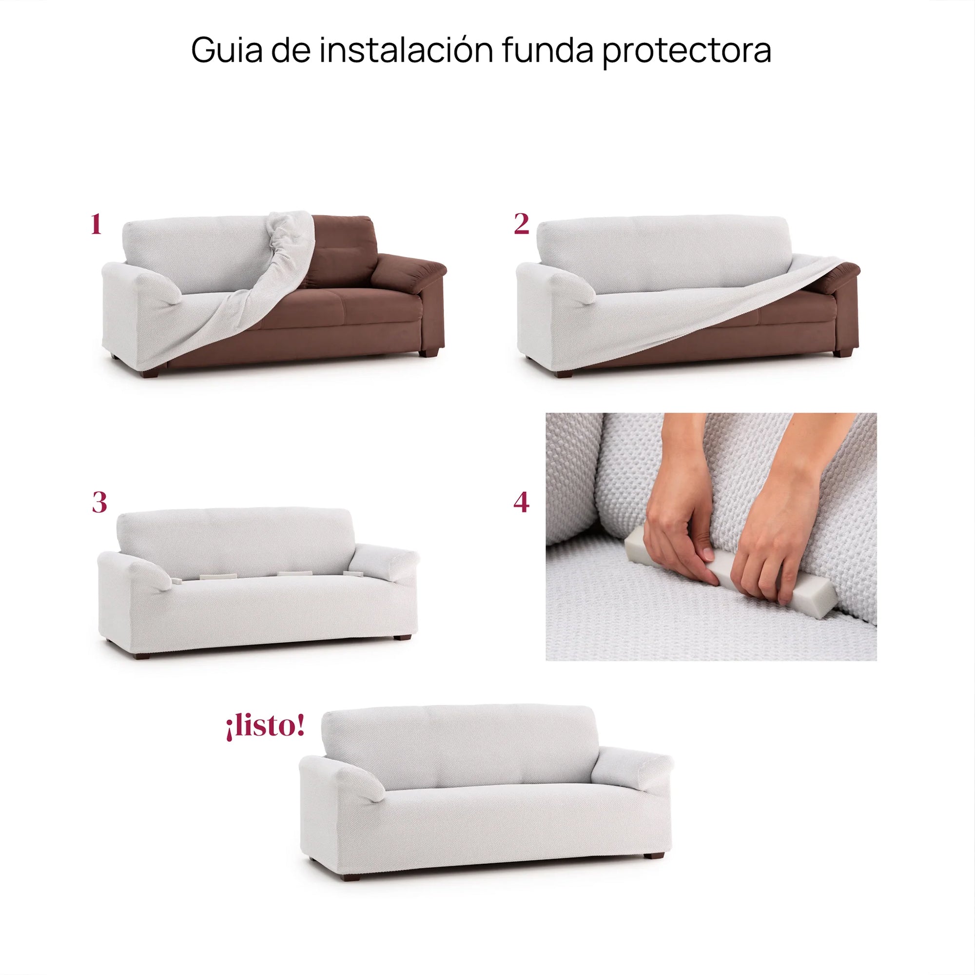 Funda elástica para sofá cama Trap 1 puesto