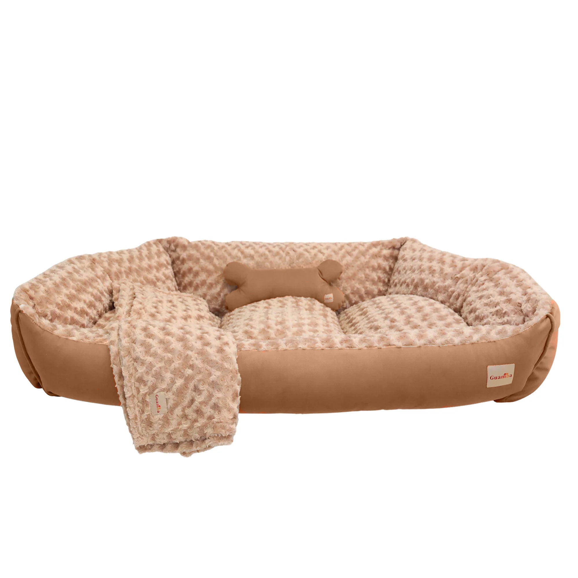 Combo Cama París para perro pistacho & coffee