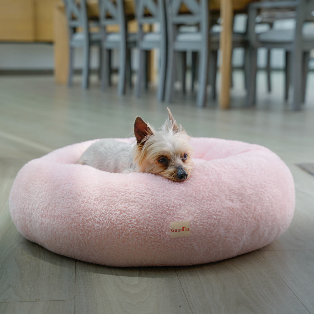 Camas antiestrés tipo Donut para perro