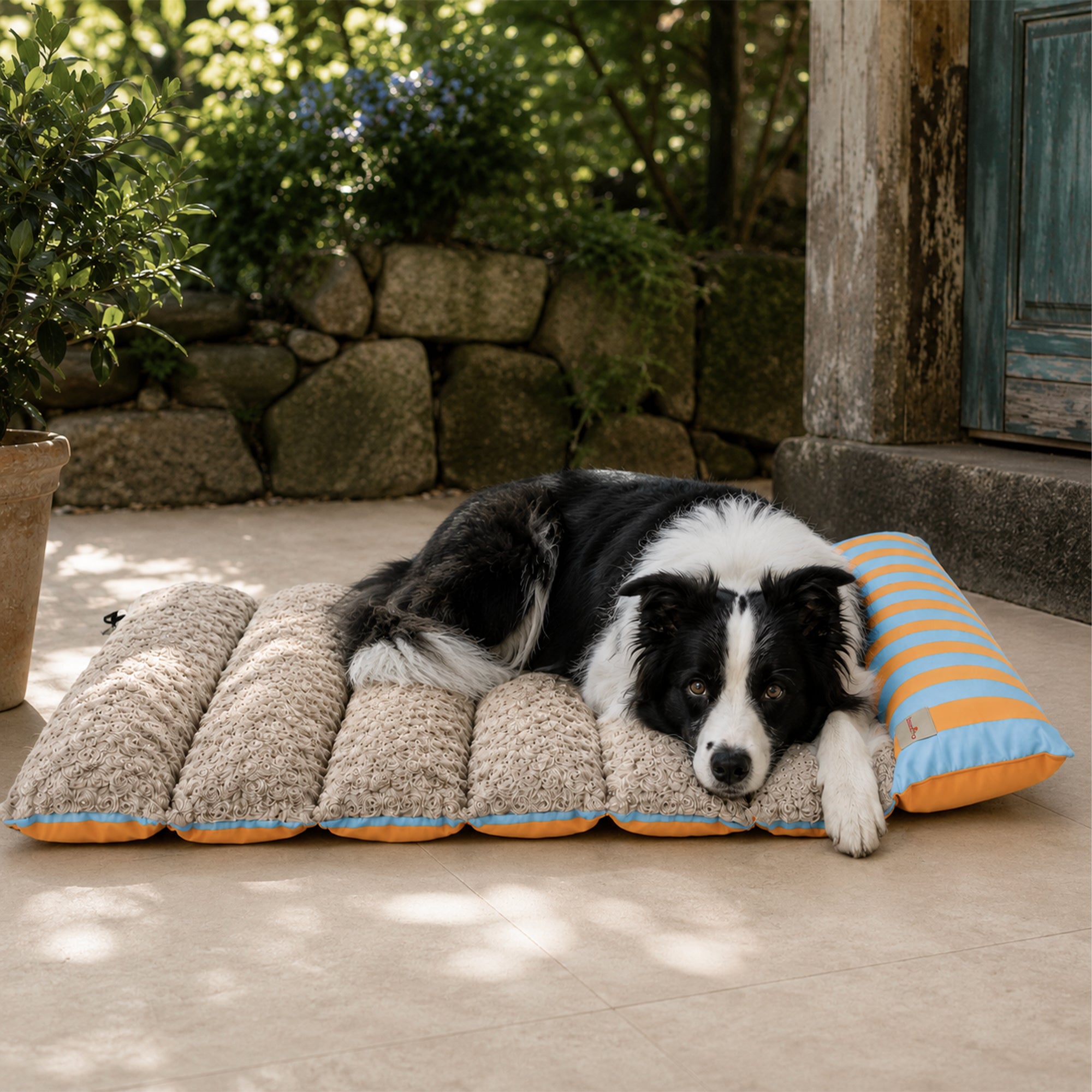Cama portátil Travel Roll Funny para perros y gatos