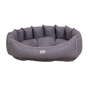 cama para perro grande color gris