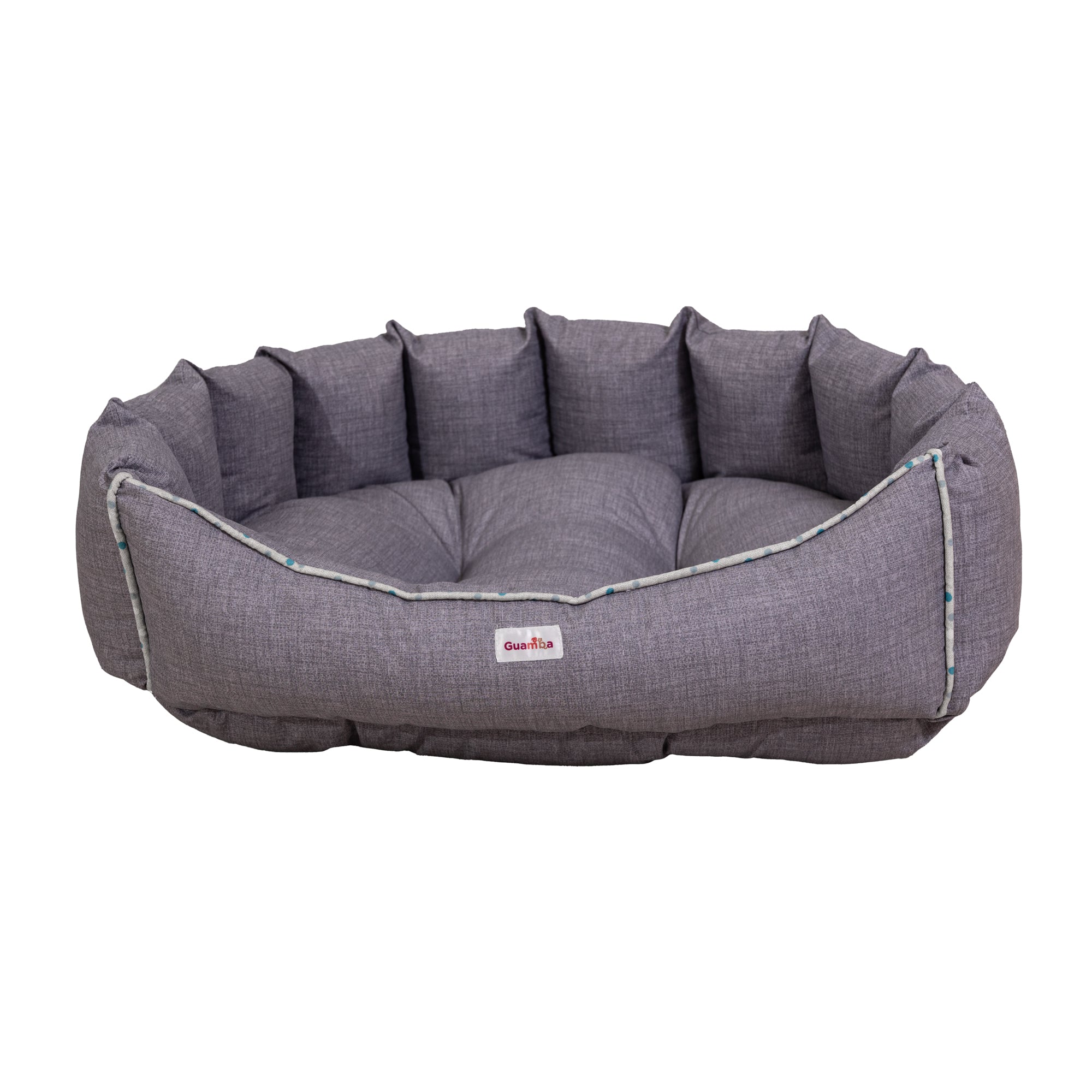 cama para perro grande color gris